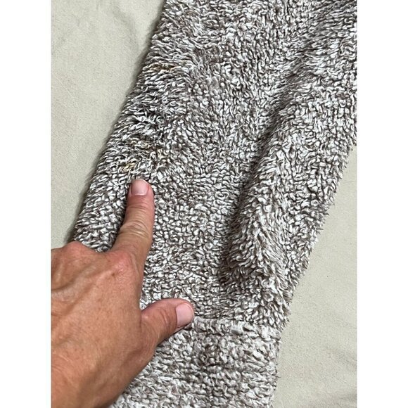 Daydreams Women's Small Medium Hooded Tie-Belt Bathrobe Two-Tone Gray Super Soft - Picture 12 of 14